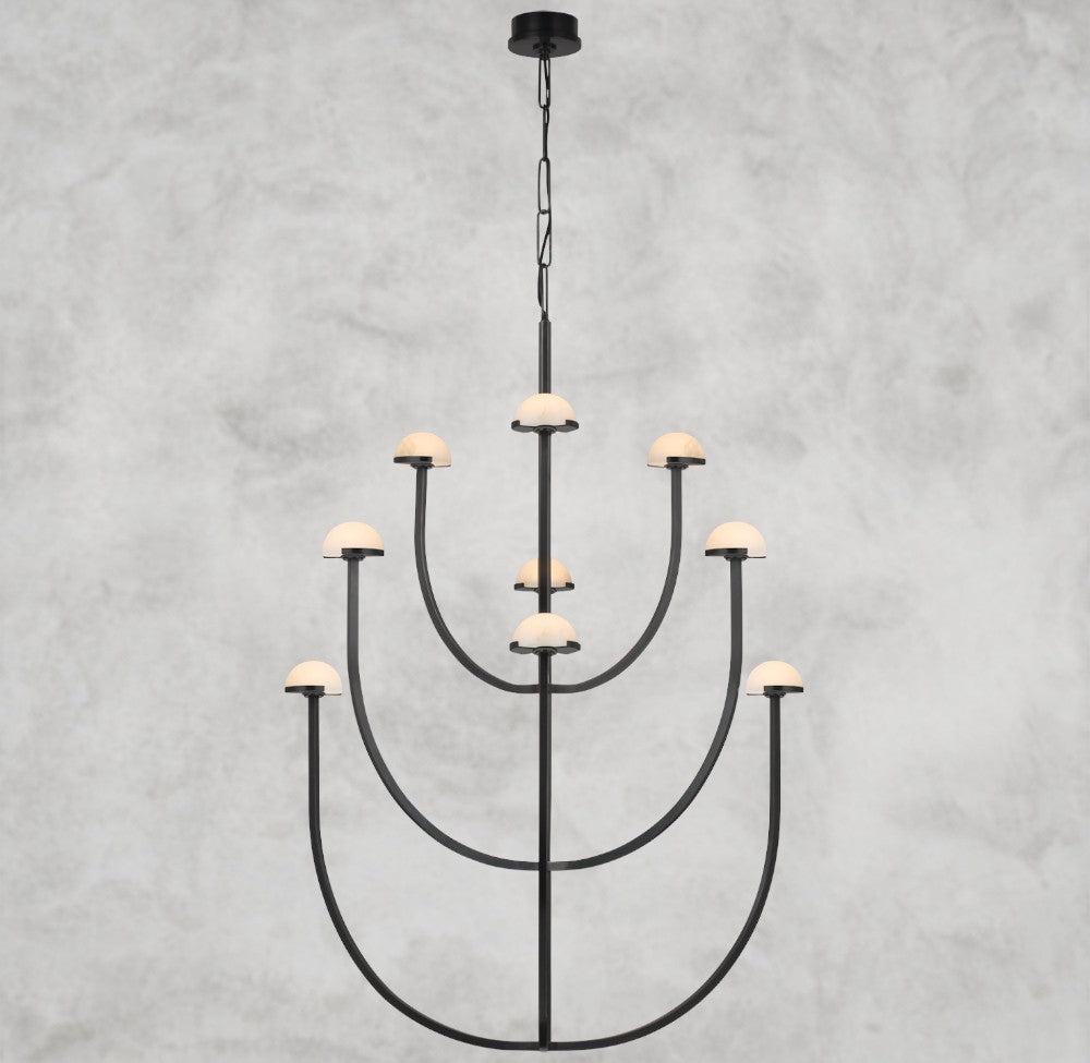 Pedra Large Two-Tier Chandelier 40", 52"